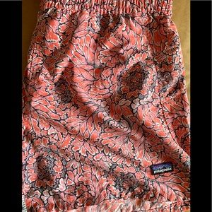 Patagonia baggies. Floral print.